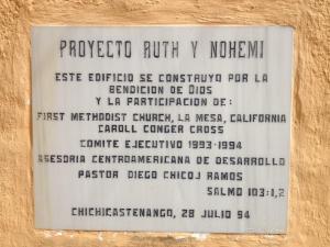 ruth and nohemi project sign